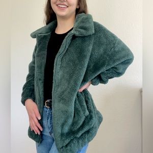 Hunter green Sherpa